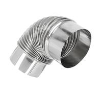 WHAMVOX Stainless Steel Stove Flue Elbow Exhaust Pipe for Heating Stove and Kitchen Chimney Lightweight Flexible Elbow Chimney Flue for Bathrooms Greenhouses and Dryer Rooms