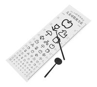 WHAMVOX Standard Visual Acuity Eye Test Chart for Opticians and Home Use, Practical Wall-mounted Testing Chart Made of Sturdy Plastic and Paper Wand and Testing Eyes Guard Included