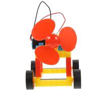 WHAMVOX Stem Wind Power Car Model Kit DIY Assemble for Ages Science Learning Educational Engineering Project Hand-eye Coordination Development Random Color