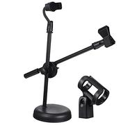 WHAMVOX Tabletop Mic Stand Clamp Extendable Desk Mic Mount for Phone Studio Recording