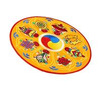 WHAMVOX Tibetan Singing Bowl Cushion 13cm Buddhist Sound Bowl Pad Yellow Eight Treasures Embroidered Meditation Mat for Yoga Prayer Healing