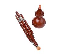 WHAMVOX Traditional Bakelite Hulusi Flute in B Key for Beginners, Ethnic Chinese Cucurbit Wind Instrument Suitable for Adults and Students, Professional Chinese Style Folk Music Instrument