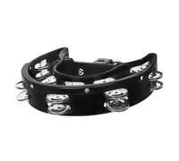 WHAMVOX Traditional Double Row Tambourine Ergonomic Handle Handheld Musical Instrument for Dance Rhythm and Beginners Hand Bells for Day Birthdays Special Occasions