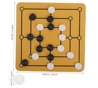 WHAMVOX Traditional Nine Mens Morris Board Game with Rubber Chessboard and Flat Portable Family-friendly Strategy Game for Home Holiday Gatherings and Cognitive Skill Development