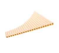WHAMVOX Traditional Pan Flute G Key 22 Pipes Beige Plastic Panpipes with Pure Tones and Versatile Use for Beginners and Professionals in Classical and Stage Performances