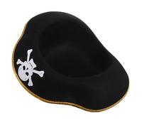 WHAMVOX Tricorn Pirate Hat with Gold Trim for Carnival Parties Halloween Cosplay and Role Play Stylish Party Accessory for Pirate Costumes and Themed Performances