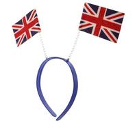WHAMVOX Union Jack Hair Bands British Flag Headband with 3d Spring Design Lightweight Cloth for Holiday Celebrations Women