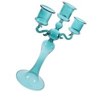 WHAMVOX Unique Glass Candlestick Holder with Wide Base and Stable Structure, Romantic Design for Marriage and Bedroom Decoration, Elegant Candle Holder for Christmas and Valentine's Day
