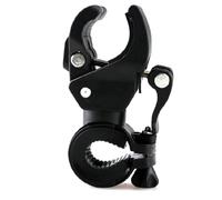 WHAMVOX Universal 90-degree Rotating Bike Handlebar Flashlight Clamp Mount Holder with Sturdy Hard Plastic and Metal Rubber Construction, Protects Handlebar from Wear, Suitable for Cycling