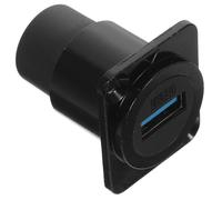 WHAMVOX USB 3.0 Panel Mount Female Connector Adapter with Anti-aging Feature, PC and Metal Material, Backwards Compatible with USB 2.0 for Reliable Data Transfer and Industrial Use
