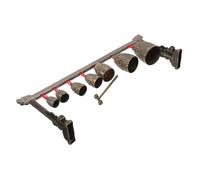 WHAMVOX Vintage Chinese Antique Bell Instrument Zinc Alloy Percussion Chime with Seven Round Bells for Home Office Decor and Rhythm Focus Enhancement