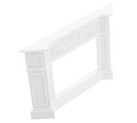WHAMVOX Vintage Miniature Dollhouse Fireplace for DIY Craft Projects Compact French-style Mini Furniture Accessory Enhances Dollhouse Ambiance with White Design for Pretend Play and