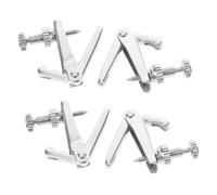 WHAMVOX Violin Fine Tuners 1/2 1/4 Size 4pcs Metal String Adjusters Silver Violin Accessories Replacement Parts for Musical Instruments Beginner and Professional Use