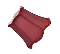 WHAMVOX Wavy Edge Fabric Ceiling Light Shade Home Lamp Cover for Wall Floor Pendant Lamps European Style Artistic Decoration Stable Structure Wine Red Color