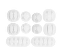 WHAMVOX Wire Cord for Cable White Organizer Clips Plastic 10pcs Organizing Wires and Protecting Cables Portable Electric Holder Management for Home and Office