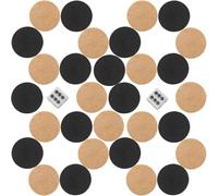 WHAMVOX Wooden Backgammon Pieces and Checkers Game Set, 15 round Wood Checkers Pieces for Board Game Accessories, Suitable for Family and Travel Use