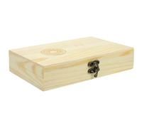 WHAMVOX Wooden Coin Storage Box for 20 Commemorative Coins Multi-functional Collector Case with Organizer and Display