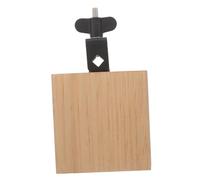 WHAMVOX Wooden Cowbell for Drum Set Square Solid Wood and Metal Construction Khaki Colour Robust Design Sturdy Structure Traditional Musical Craftsmanship Festival Performance