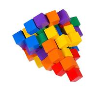 WHAMVOX Wooden Cubes for Early Childhood Math Education Solid Wood Craft Blocks Smooth Square Mini Cubic Teaching Aids for Preschool Counting and DIY Creative Learning