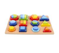 WHAMVOX Wooden Geometric Matching, Montessori Educational Puzzle Set, Cognitive Early Learning and Preschoolers