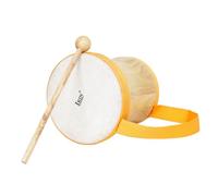 WHAMVOX Wooden Hand Drum with Sheepskin Portable Percussion Instrument for Beginners for Early Education and Home Use and Easy to Learn