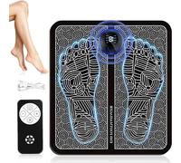 WHAPELQ EMS Foot Massagers Electric Foot Massager Mat with 8 Modes and 19 Intensity Levels Foot Massagers for Pain and Circulation Revitive Medic Circulation Booster Tech Gifts for Men