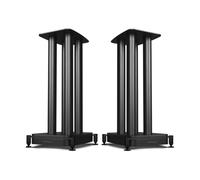Wharfedale EVO 5.1 Speaker Stands (Pair) - High-Carbon Steel & MDF Base, 633 mm Height, Spikes & Rubber Feet