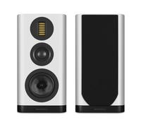 Wharfedale EVO 5.2 Standmount Speakers (Pair) - 6.5″ Kevlar Woofer, Soft Dome Midrange, AMT Tweeter, 3-Way Bass Reflex (White)