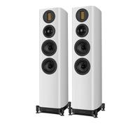 Wharfedale EVO 5.3 Floorstanding Speakers (Pair) - Dual 5″ Kevlar Woofers, Soft Dome Midrange, AMT Tweeter, 3-Way Bass Reflex Tower Design (White)