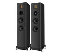 Wharfedale EVO 5.3 Floorstanding Speakers (Pair) - Dual 5″ Kevlar Woofers, Soft Dome Midrange, AMT Tweeter, 3-Way Bass Reflex Tower Design (Black)