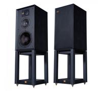 Wharfedale Linton Heritage Standmount Speakers with Matching Stands - Black Oak