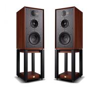 Wharfedale Linton Heritage Standmount Speakers with Matching Stands Mahogany - Ex-Display Clearance