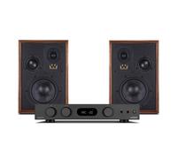 Wharfedale Super Denton Speakers with Audiolab 6000A MKII Integrated Amplifier Walnut