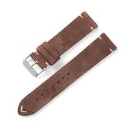 WHARGTSL 18mm 20mm 22mm Universal Suede Watch Strap Quick Release Bracelet For Men's And Women's Watch Accessories Watchbands(Dark brown,18mm)