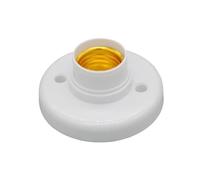 WHARGTSL 2 PCS 80mm E27 Led Lighting Flad Lamp Holder Converter Screw Bulb Socket Adapter LED Saving Light Halogen Lamp Bases 3A 220V White