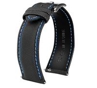 WHARGTSL 20mm, 22mm, 24mm Sailcloth Straps Fit For Omega Watches Men Women Quick Release Waterproof Watch Band(Black blue sk,22mm)