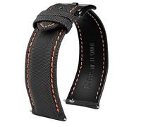 WHARGTSL 20mm, 22mm, 24mm Sailcloth Straps Fit For Omega Watches Men Women Quick Release Waterproof Watch Band(Black Orangebk,20mm)