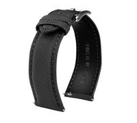 WHARGTSL 20mm, 22mm, 24mm Sailcloth Straps Fit For Omega Watches Men Women Quick Release Waterproof Watch Band(Black sk,24mm)