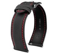 WHARGTSL 20mm, 22mm, 24mm Sailcloth Straps Fit For Omega Watches Men Women Quick Release Waterproof Watch Band(Black red sk,22mm)
