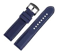 WHARGTSL 20mm, 22mm, 24mm Silicone Watchband Fit For Seiko Waterproof Rubber Watch Strap Men Sport Smart Wristband Universal Bracelet(Blue-white line bk,22mm)