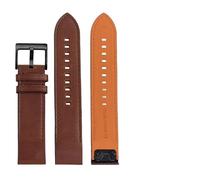 WHARGTSL 20mm 22mm 26mm Quick Fit Leather Strap Fit For Garmin Fenix 7X 7 Solar 6X 6 Pro 5X Plus/EPIX/MARQ/Mk2 Mk2i Watch Band Bracelet Acces(Dark brown BK,26mm)