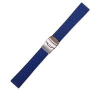 WHARGTSL 20mm Watch Strap Genuine 22mm Watch Band 18-24mm Watch Accessories Soft Silicone Strap(Blue,22mm)