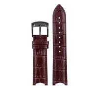 WHARGTSL 22mm Cowhide Strap Fit For CASIO EDIFICE Succession 5051 EF-524 EF-524D-7A EF-524SP-1A Cowhide Strap Bracelet Men Wrist Band(Brown bk)