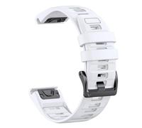 WHARGTSL 26mm 22mm Two Tone Silicone Strap Fit For Garmin Fenix E 8 7X 7 6 6X/Epix Pro Gen 2 51mm 47mm/Tactix Watch Band Accessories(White,22mm)