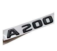 WHARGTSL 3D ABS Glossy Black Car Letters Rear Trunk Badge Decal A200 4MATIC Emblem Sticker Fit For Mercedes A200 W176 W177 Logo Accessories(Glossy Black A200)