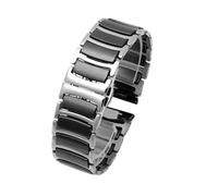 WHARGTSL Ceramic Strap 20mm 22mm Fit For Huawei Smartwatch GT2/watch 2Pro Fit For Samsung Watch Accessories Stainless Steel Strap(Black,20mm)