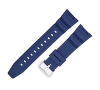 WHARGTSL Comfortable Waterproof Resin Rubber Watchband Fit For Casio SGW-100 Series Anti-Allergy Multicolor Men's Watch Strap(Dark blue-Steel-K5)