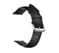 WHARGTSL Cowhide Strap 18mm 19mm 20mm 22mm Universal Watch Band For Men And Women's Smartwatch Accessories(Bamboo Black,22mm)