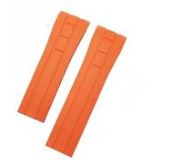 WHARGTSL Fit For Citizen M005 Series Sweat-Proof Comfortable Soft Rubber Men's Outdoor 22 23MM Watch Strap(Orange-No buckle,22mm)