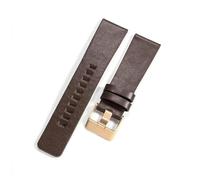 WHARGTSL Fit For Diesel Leather Anti-Allergy Watch Strap Cowhide Men Women's Black Brown Dz7332 Dz7314 Dz7311 Series Accessories(Coffee-Rose-K3,26mm)